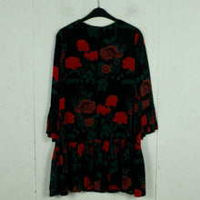 Laden Sie das Bild in den Galerie-Viewer, Second Hand GANNI Kleid Gr. 38 schwarz mehrfarbig geblümt (*)