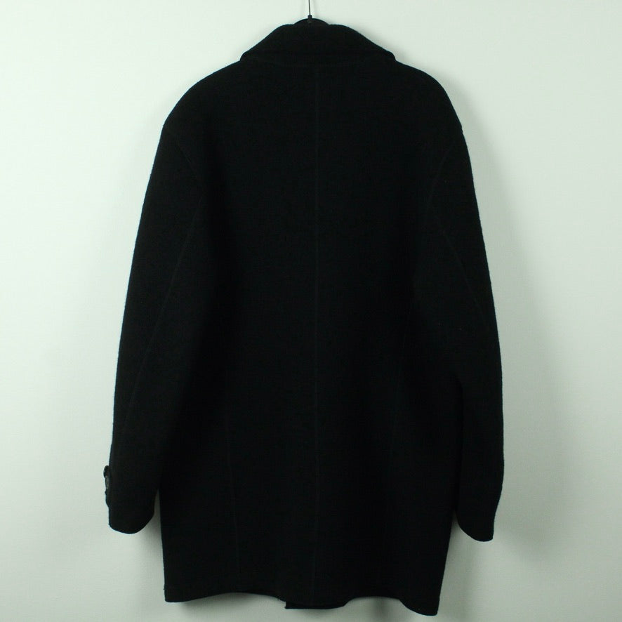 Second Hand OSKA Wollmantel Gr. 3 (44) schwarz uni Wolle Wintermantel (*)