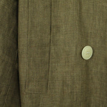 Laden Sie das Bild in den Galerie-Viewer, Second Hand ZARA Leinenmantel Gr. M beige Leinen Mantel (*)