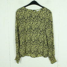 Laden Sie das Bild in den Galerie-Viewer, Second Hand MSCH COPENHAGEN Bluse Gr. XS schwarz gelb geblümt (*)