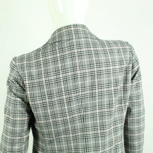 Laden Sie das Bild in den Galerie-Viewer, Second Hand I BLUES Blazer Gr. S grau rosa kariert Longblazer (*)