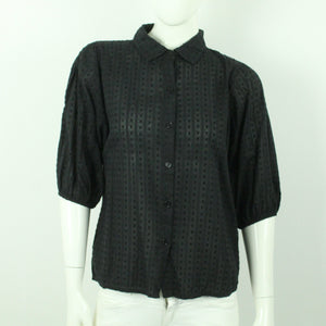 Second Hand COPENHAGEN LUXE Bluse Gr. S/M schwarz uni strukturiert (*)