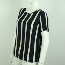 Laden Sie das Bild in den Galerie-Viewer, Second Hand SELECTED FEMME Kurzarmbluse Gr. 36 blau mehrfarbig gestreift (*)