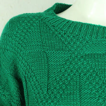 Laden Sie das Bild in den Galerie-Viewer, Vintage Pullover Female Gr. L grün uni Strick