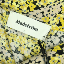 Laden Sie das Bild in den Galerie-Viewer, Second Hand MODSTRÖM Rock Gr. L gelb schwarz geblümt Mod: Ella Print Skirt - ungetragen (*)