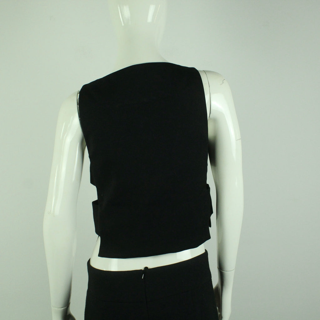 Second Hand BA&SH Tops Gr. 1 schwarz uni Cut Outs (*) Rückenansicht