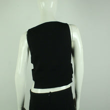 Laden Sie das Bild in den Galerie-Viewer, Second Hand BA&amp;SH Tops Gr. 1 schwarz uni Cut Outs (*) Rückenansicht