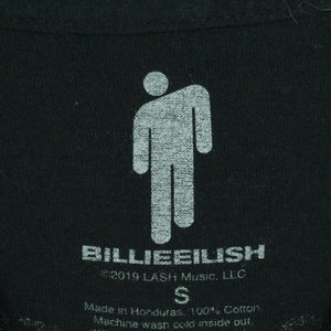Vintage BILLIE EILISH T-Shirt / Bandshirt Gr. S schwarz mit Print und Backprint (*)