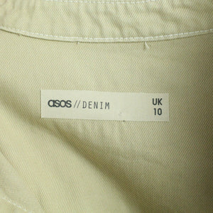 Second Hand ASOS Jeanshemd Gr. 38 UK 10 beige uni Hemd (*)
