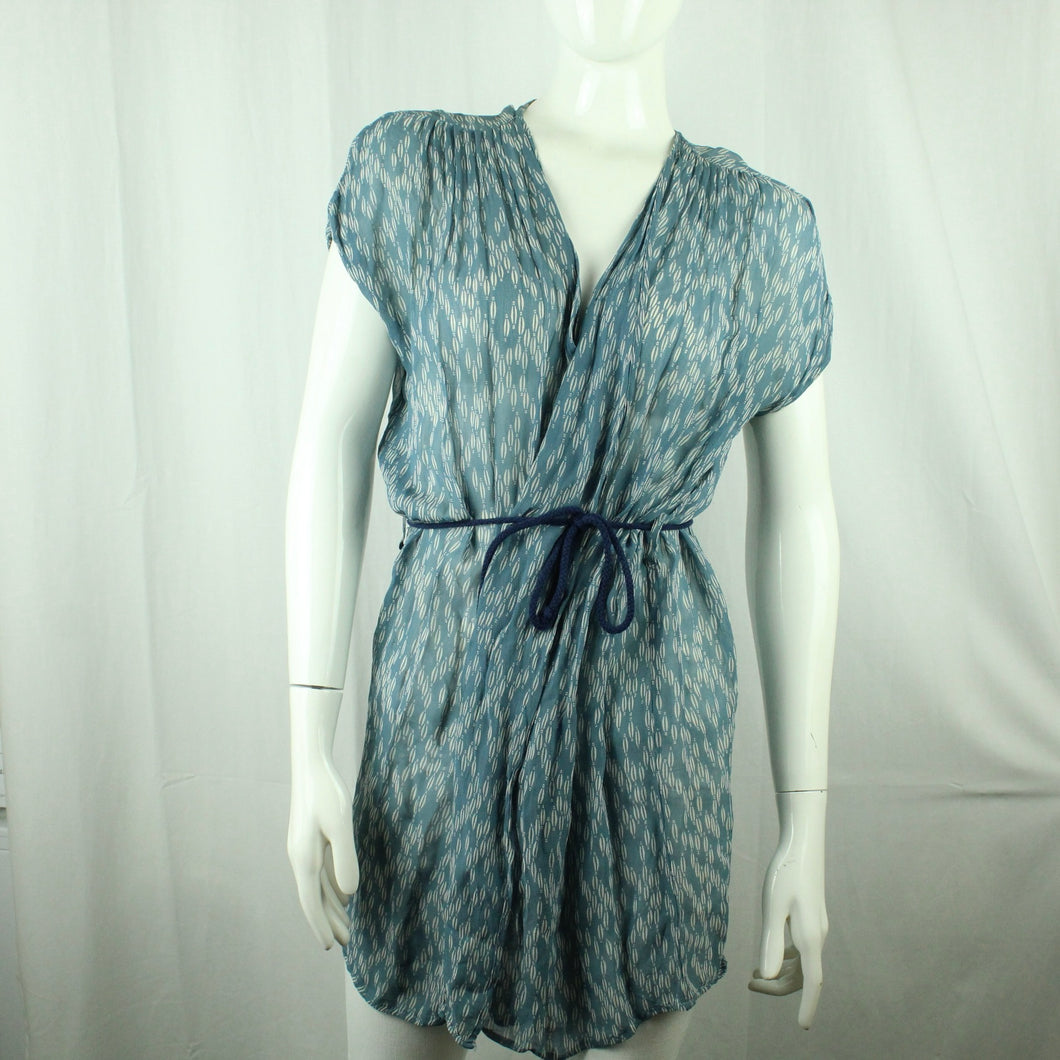 Second Hand GANNI Kimono Gr. one size blau weiß gemustert (*)