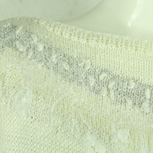 Laden Sie das Bild in den Galerie-Viewer, Vintage Pullover Female Gr. L beige grau Crazy Pattern Glitzer Strick