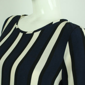 Second Hand SELECTED FEMME Kurzarmbluse Gr. 36 blau mehrfarbig gestreift (*)