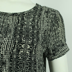 Second Hand DAY BIRGER ET MIKKELSEN Seidenbluse Gr. 38 schwarz grau (*)