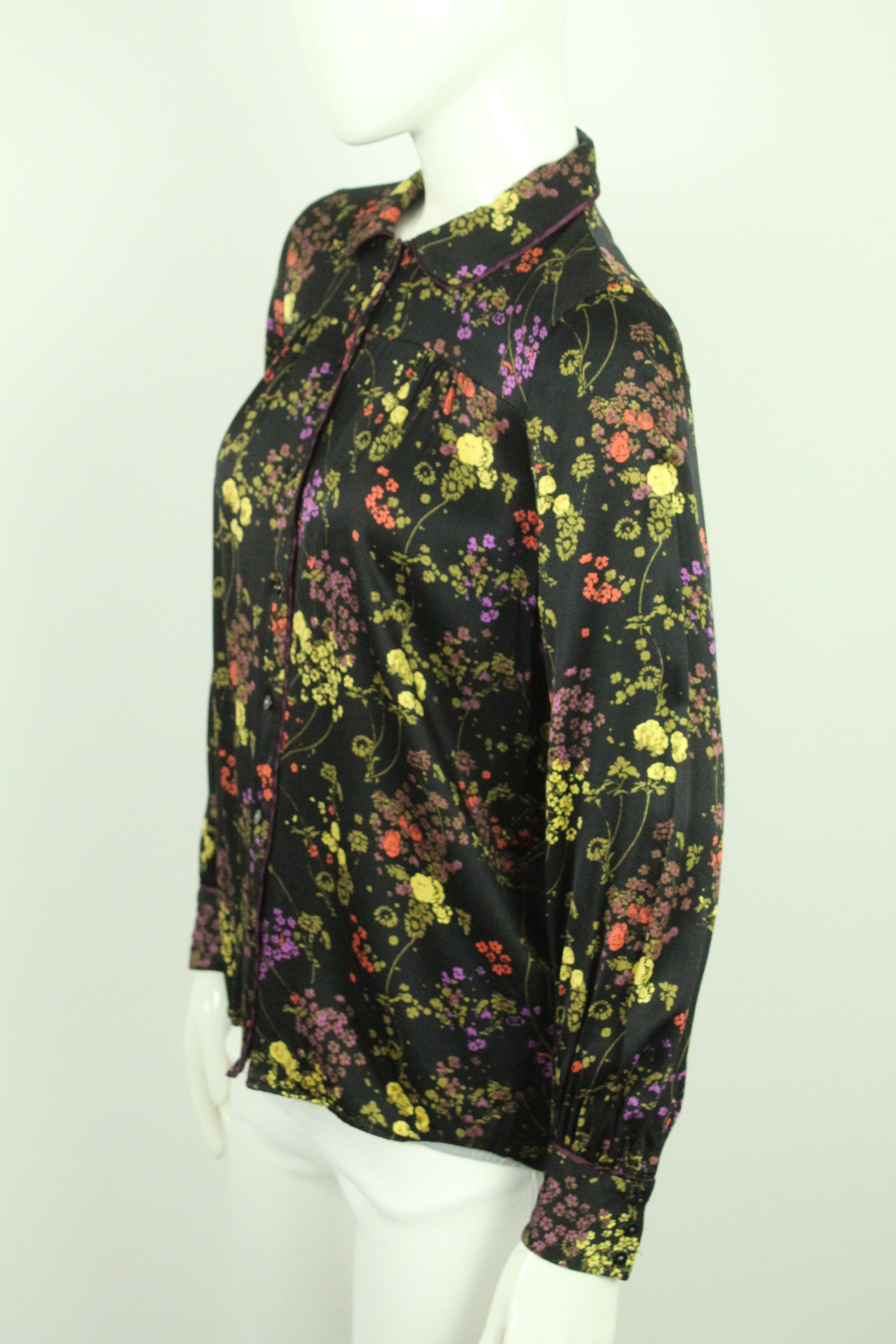 Second Hand BAUM UND PFERDGARTEN Bluse Gr. 40 schwarz bunt geblümt (*)