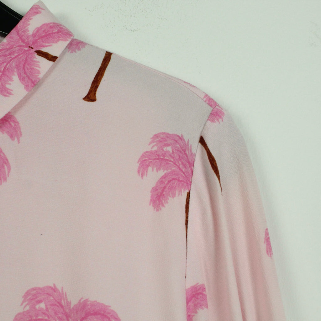 Second Hand FABIENNE CHAPOT Bluse Gr. S rosa Palmen (*)