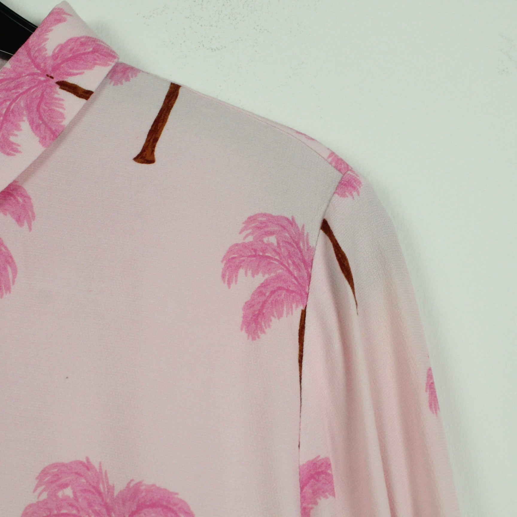 Second Hand FABIENNE CHAPOT Bluse Gr. S rosa Palmen (*)