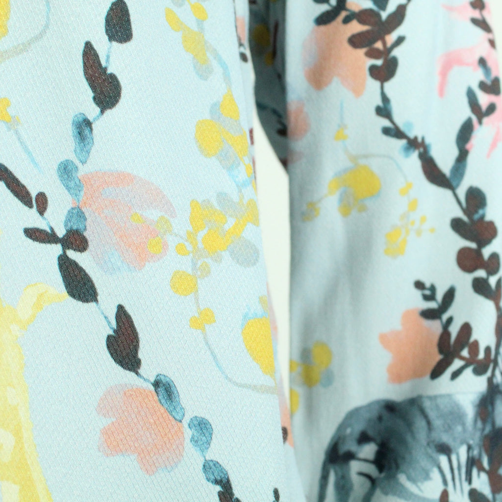 Second Hand STINE GOYA Bluse Gr. S blau floral gemustert  (*)