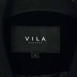 Second Hand VILA Samtblouson Gr. L schwarz uni Samt Jacke (*)
