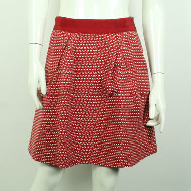 Second Hand MOSCHINO JEANS Rock Gr. 36 rot weiß gemustert (*)