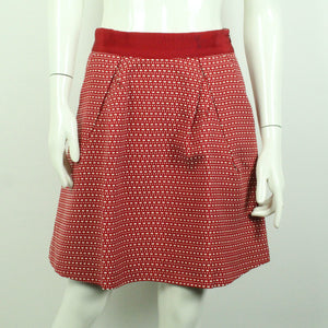 Second Hand MOSCHINO JEANS Rock Gr. 36 rot weiß gemustert (*)