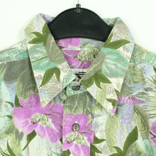 Laden Sie das Bild in den Galerie-Viewer, Vintage 90s Crazy Pattern Hemd Gr. L bunt gemustert kurzarm (*)