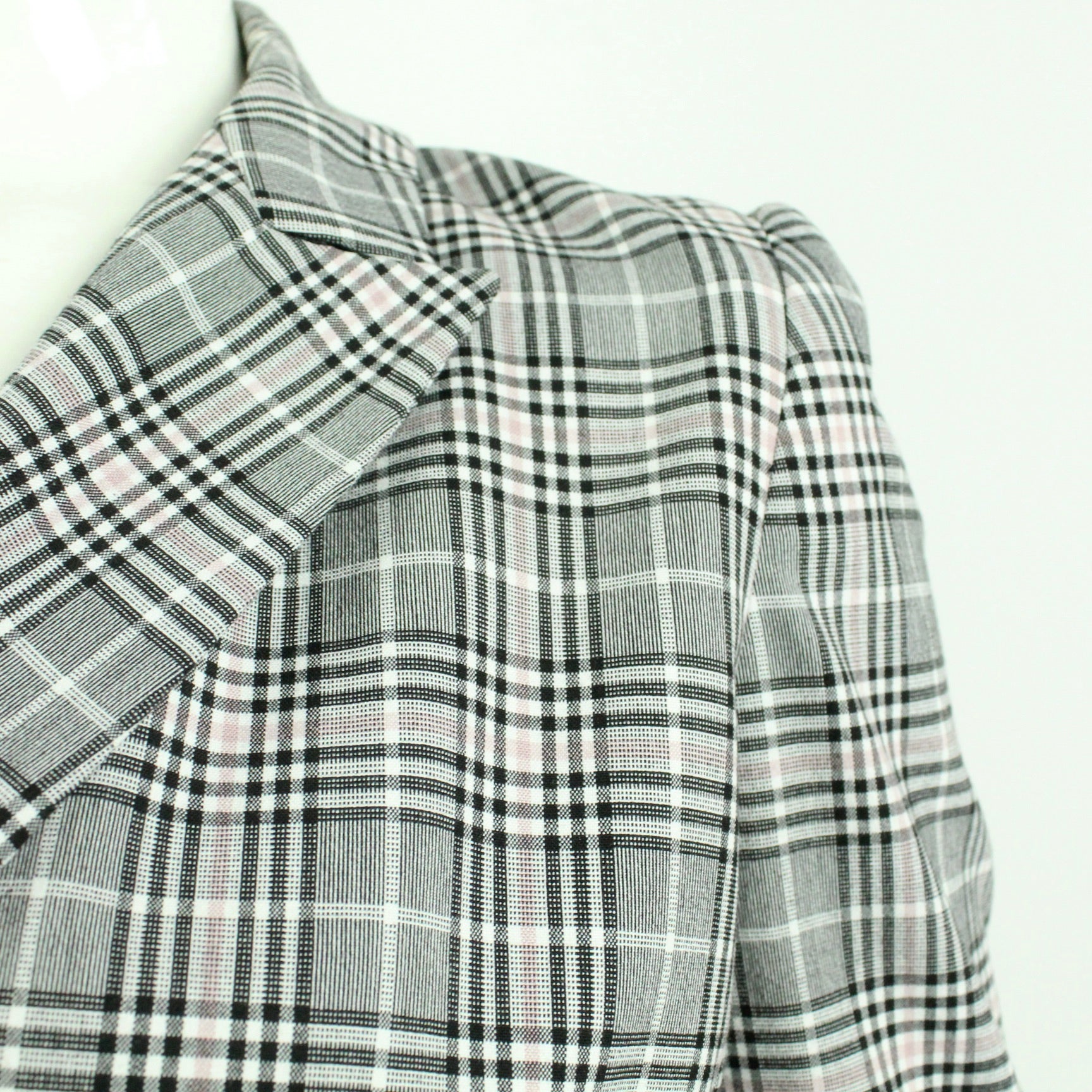Second Hand I BLUES Blazer Gr. S grau rosa kariert Longblazer (*)