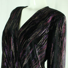 Laden Sie das Bild in den Galerie-Viewer, Second Hand EKSEPT Body Gr. M schwarz mehrfarbig Glitzer Samtbody (*)
