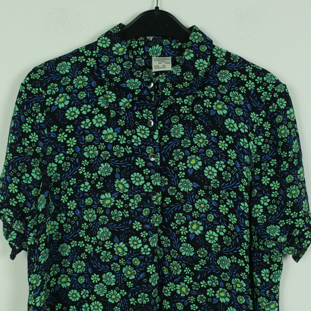 Detailansicht Front Second Hand BAUM UND PFERDGARTEN Bluse Gr. 40 schwarz geblümt (*)