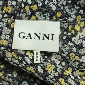Second Hand GANNI Bluse Gr. L mehrfarbig geblümt oversized Mod. Allen Georgette (*)