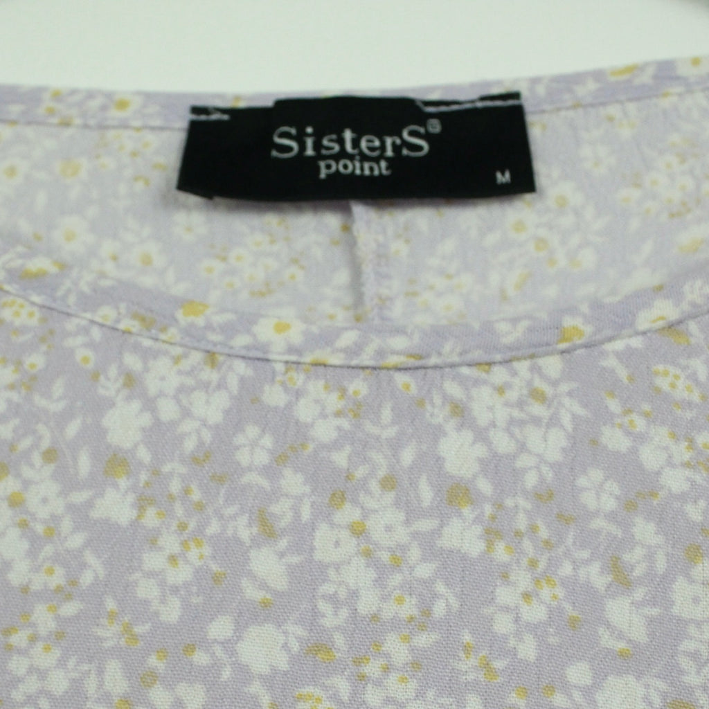 Second Hand SISTERS POINT Kleid Gr. M flieder weiß geblümt (*)