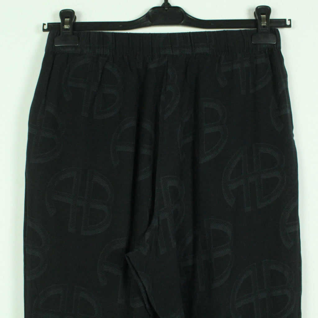 Second Hand ANINE BING Hose Gr. M schwarz wide leg gemustert (*)