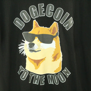 Second Hand DOGECOIN T-Shirt Gr. M schwarz mit Print (*)
