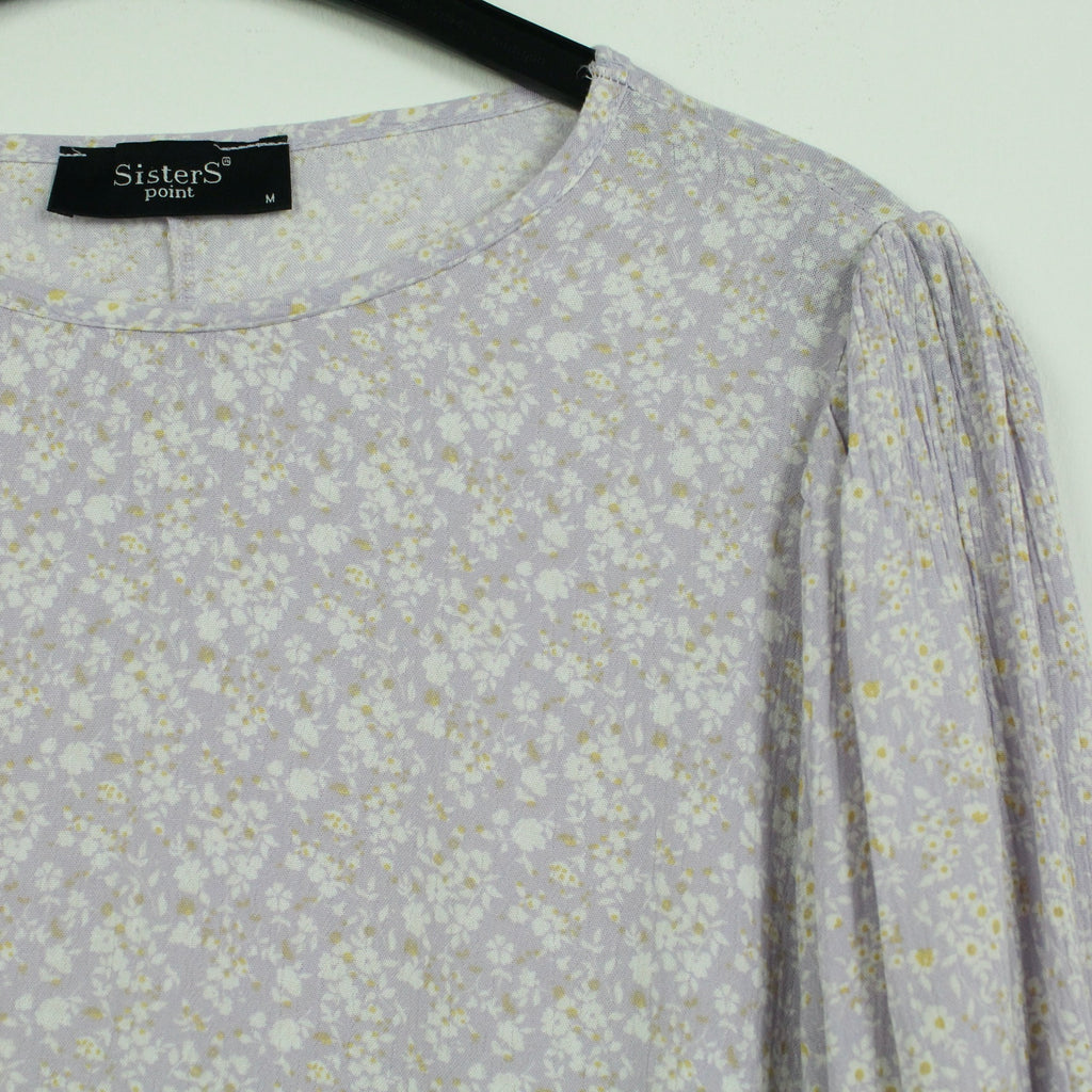 Second Hand SISTERS POINT Kleid Gr. M flieder weiß geblümt (*)