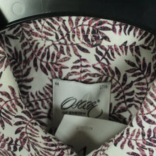 Laden Sie das Bild in den Galerie-Viewer, Second Hand OSCAR OF SWEDEN Hemd Gr. L weiß bunt gemustert kurzarm (*)