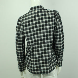 Second Hand GANNI Hemdbluse Gr. 38 schwarz weiß kariert  (*)