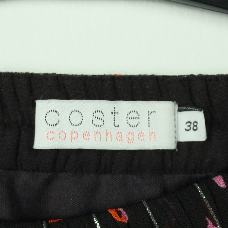 Second Hand COSTER COPENHAGEN Rock Gr. 38 schwarz bunt gemustert Maxirock (*)