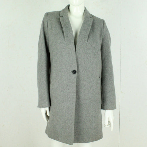 Second Hand SUPERDRY Mantel mit Wolle Gr M grau Übergangsmantel (*)