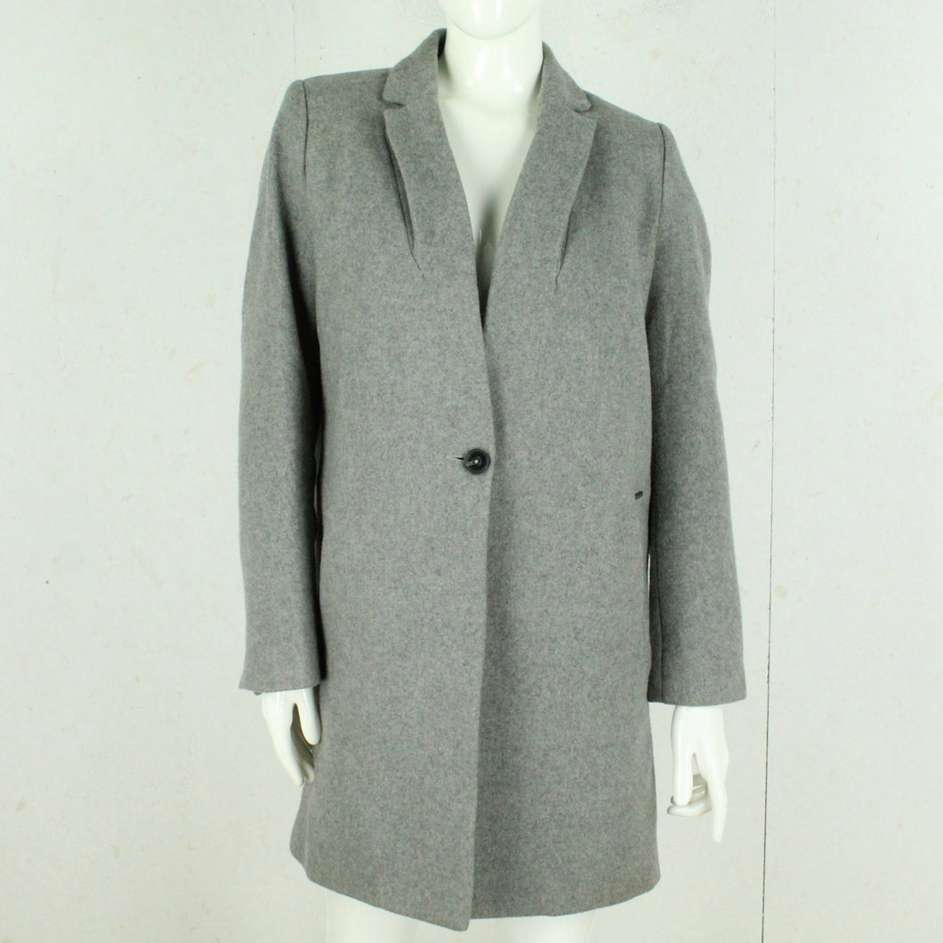Second Hand SUPERDRY Mantel mit Wolle Gr M grau Übergangsmantel (*)