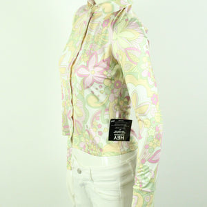 Second Hand NLY ONE Bluse Gr. M mehrfarbig 70s Style NEU (*)