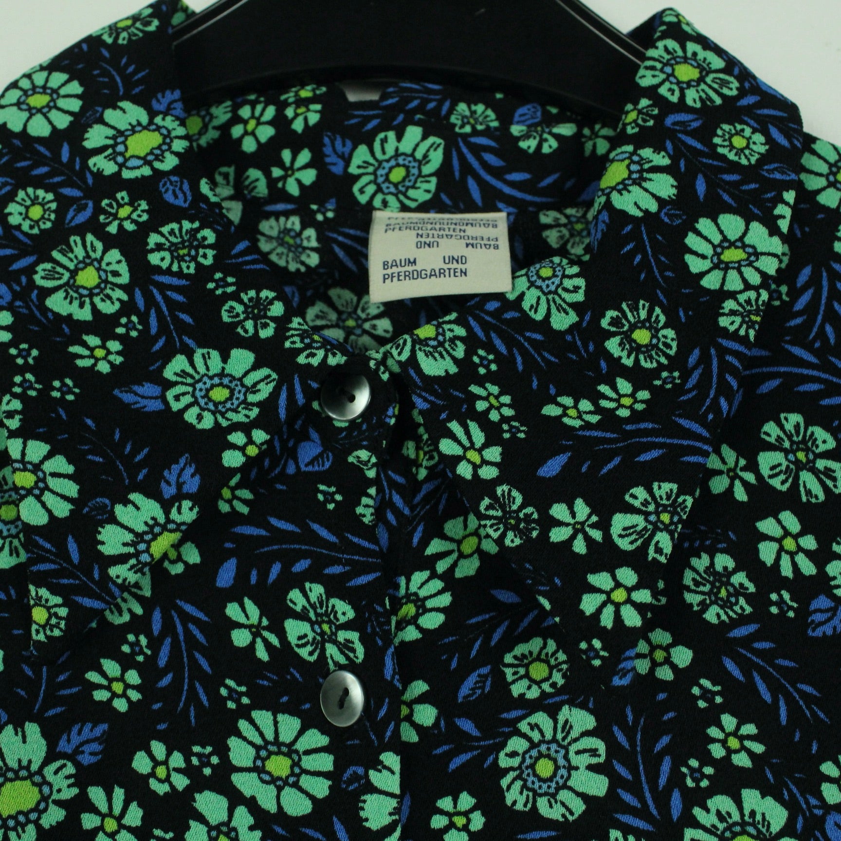 Second Hand BAUM UND PFERDGARTEN Bluse Gr. 40 schwarz geblümt (*)