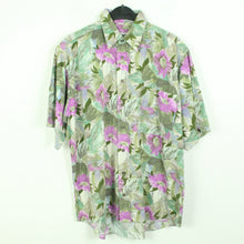 Laden Sie das Bild in den Galerie-Viewer, Vintage 90s Crazy Pattern Hemd Gr. L bunt gemustert kurzarm (*)