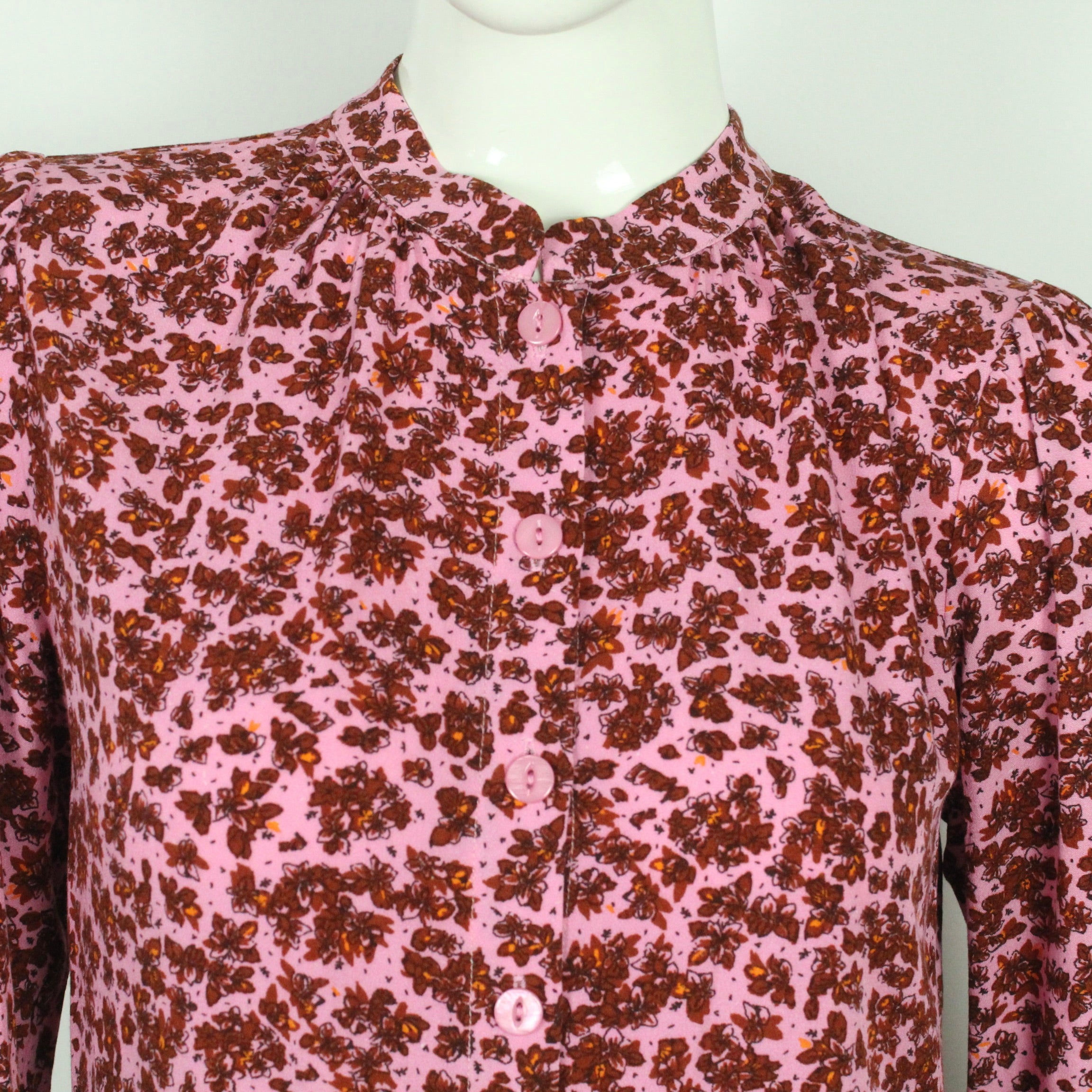 Second Hand NOA NOA Bluse Gr. 36 pink rot geblümt (*)