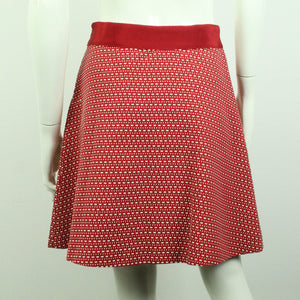 Second Hand MOSCHINO JEANS Rock Gr. 36 rot weiß gemustert (*)