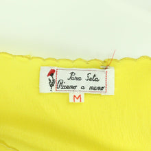 Laden Sie das Bild in den Galerie-Viewer, Vintage Seidenbluse Gr. M gelb uni Top