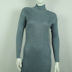 Second Hand BAUM UND PFERDGARTEN Strickkleid Gr. M hellblau Glitzer (*)