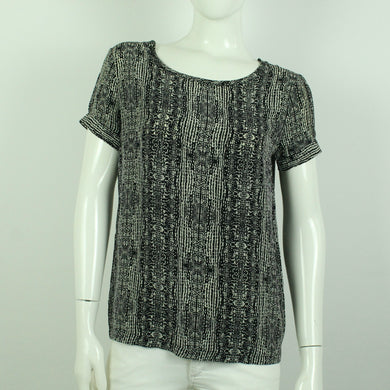 Second Hand DAY BIRGER ET MIKKELSEN Seidenbluse Gr. 38 schwarz grau (*)