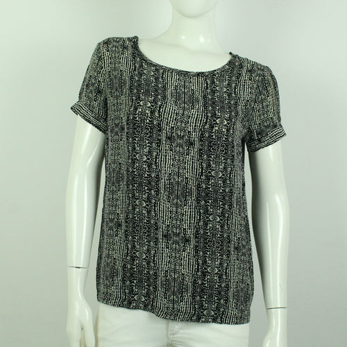 Second Hand DAY BIRGER ET MIKKELSEN Seidenbluse Gr. 38 schwarz grau (*)