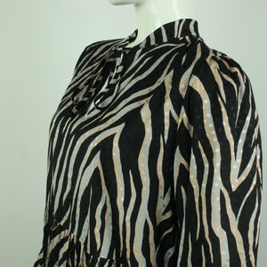 Second Hand GESTUZ Maxikleid Gr. 36 schwarz mehrfarbig Animalprint (*)