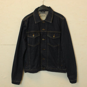 Second Hand SONIUSH Jeansjacke Gr. L blau mit Backprint (*)