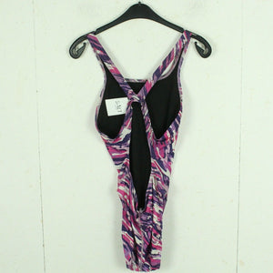 Vintage Badeanzug Gr. L/XL lila mehrfarbig gemustert 80s 90s Beachwear